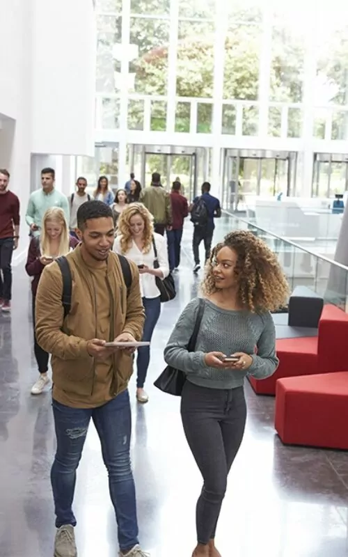 students from the same university identified through personalized Badgy school cards